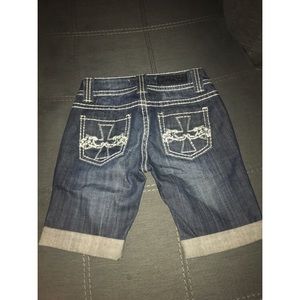 Denim bermuda shorts